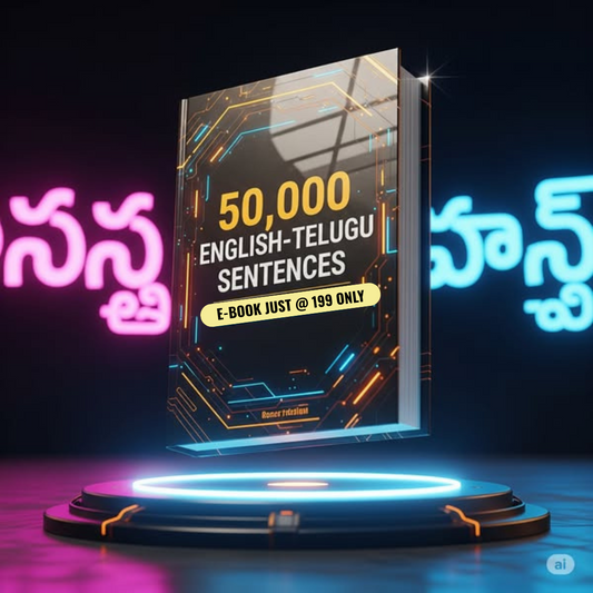 Telugu to English sentences eBook